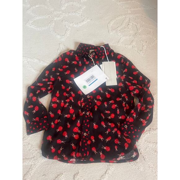 NWT Stella McCartney girls ladybug shirt size 4 - Picture 3 of 5